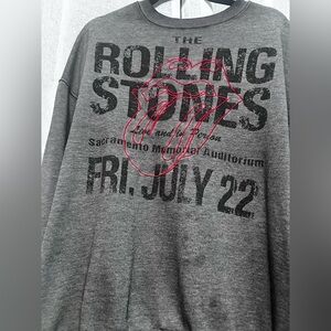 The Rolling Stones Dark Gray Sweatshirt with Red Logo